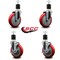 Service Caster 5'' Red Poly Wheel Swivel 1-7/8'' Expanding Stem Caster Set 2 Brakes, 4PK SCC-EX20S514-PPUB-RED-2-TLB-2-178 - alternate 3